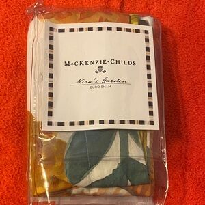 MacKenzie-Childs Floral Euro Sham in Green, Gold, White